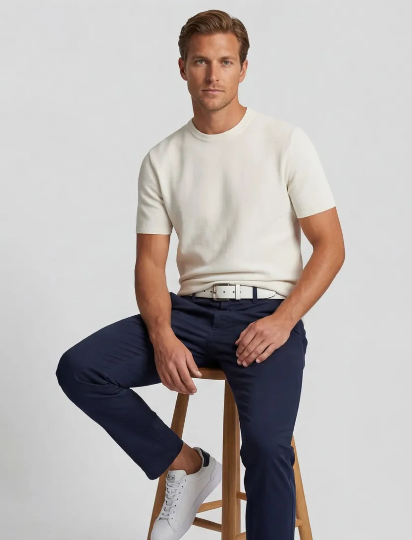 Off witte ronde hals T-shirt Gentiluomo
