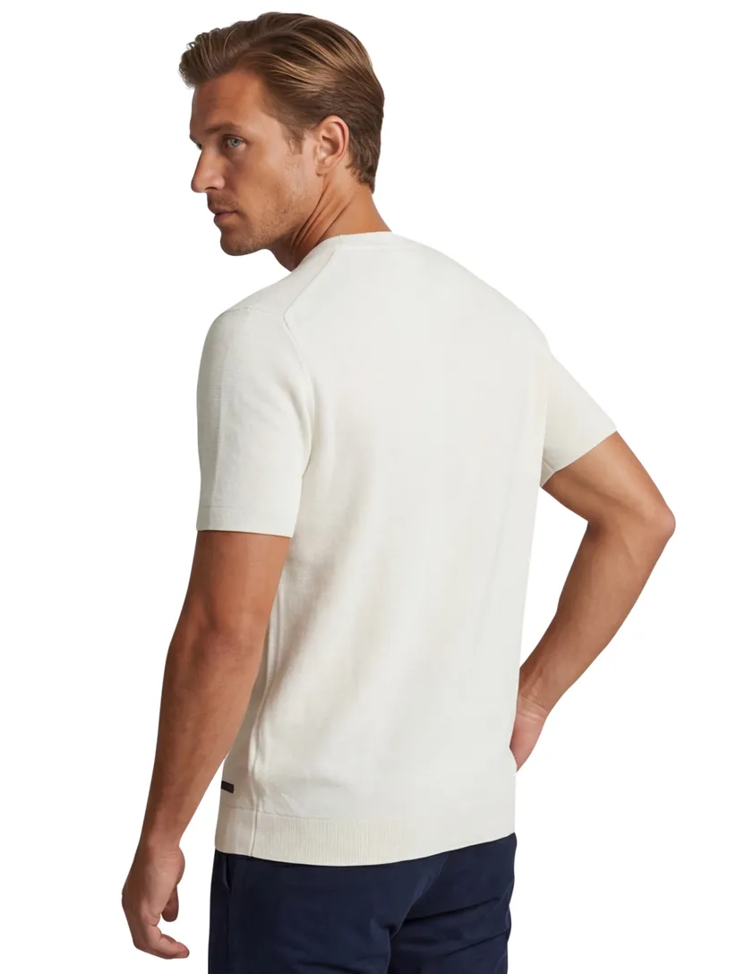 Off witte ronde hals T-shirt Gentiluomo