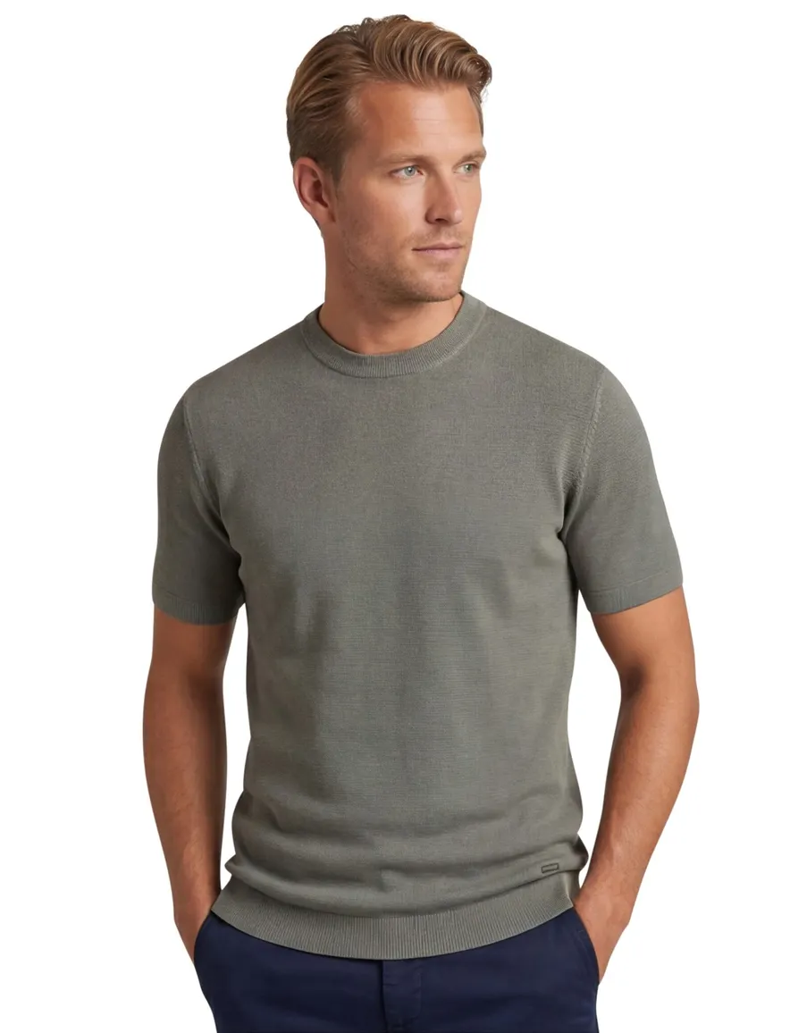 Gentiluomo Tee T-shirts bruin gebreid