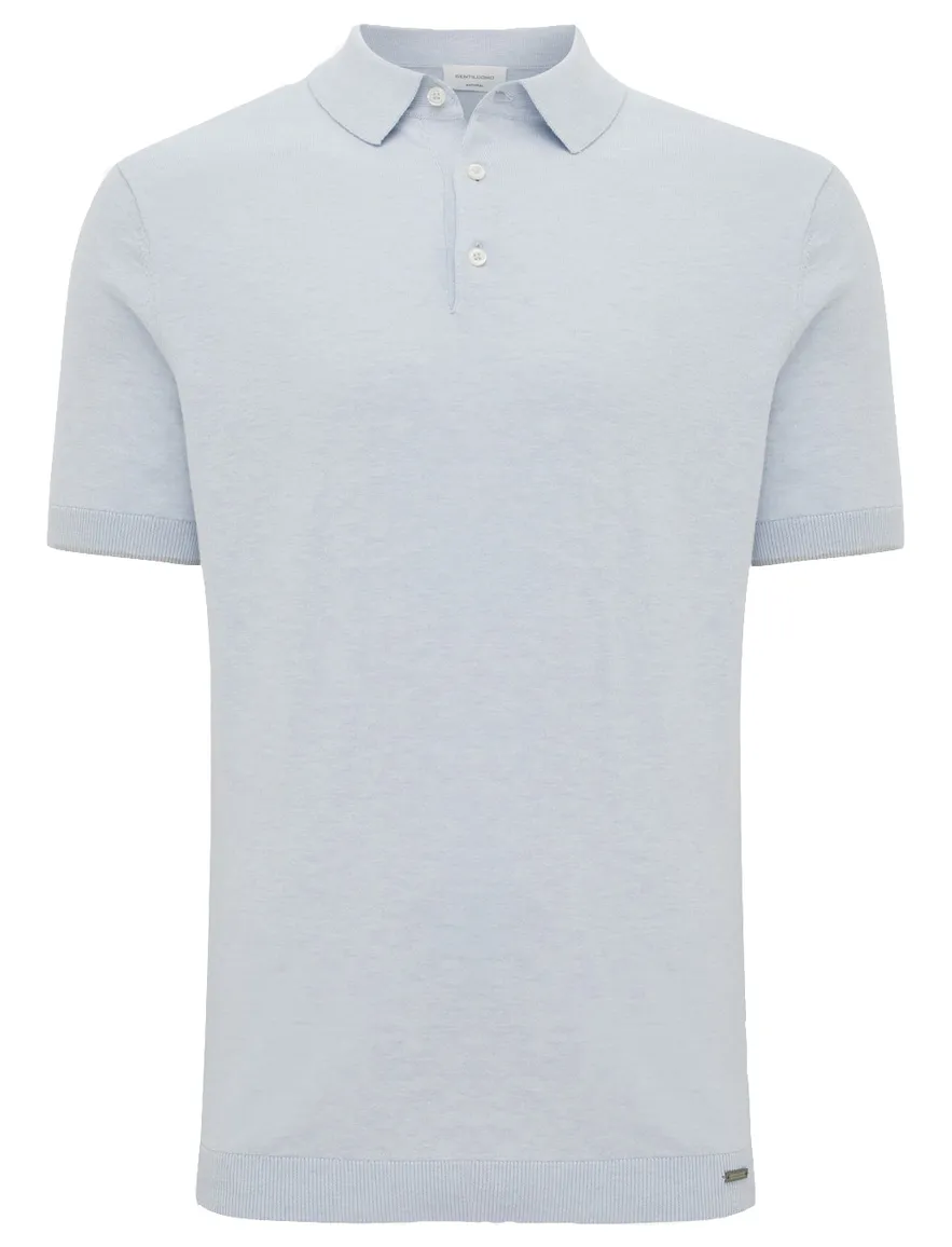 Gentiluomo poloshirt lichtblauw gemeleerd