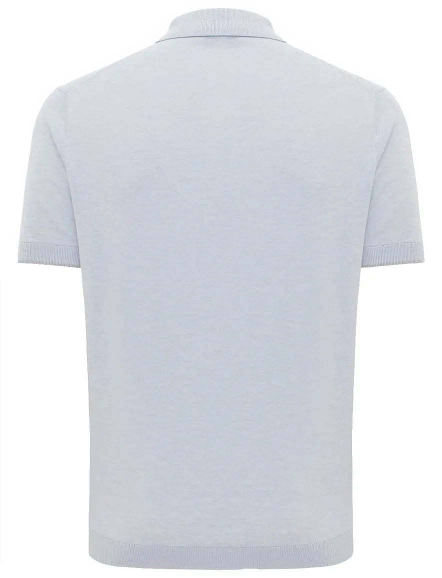 Gentiluomo poloshirt lichtblauw gemeleerd