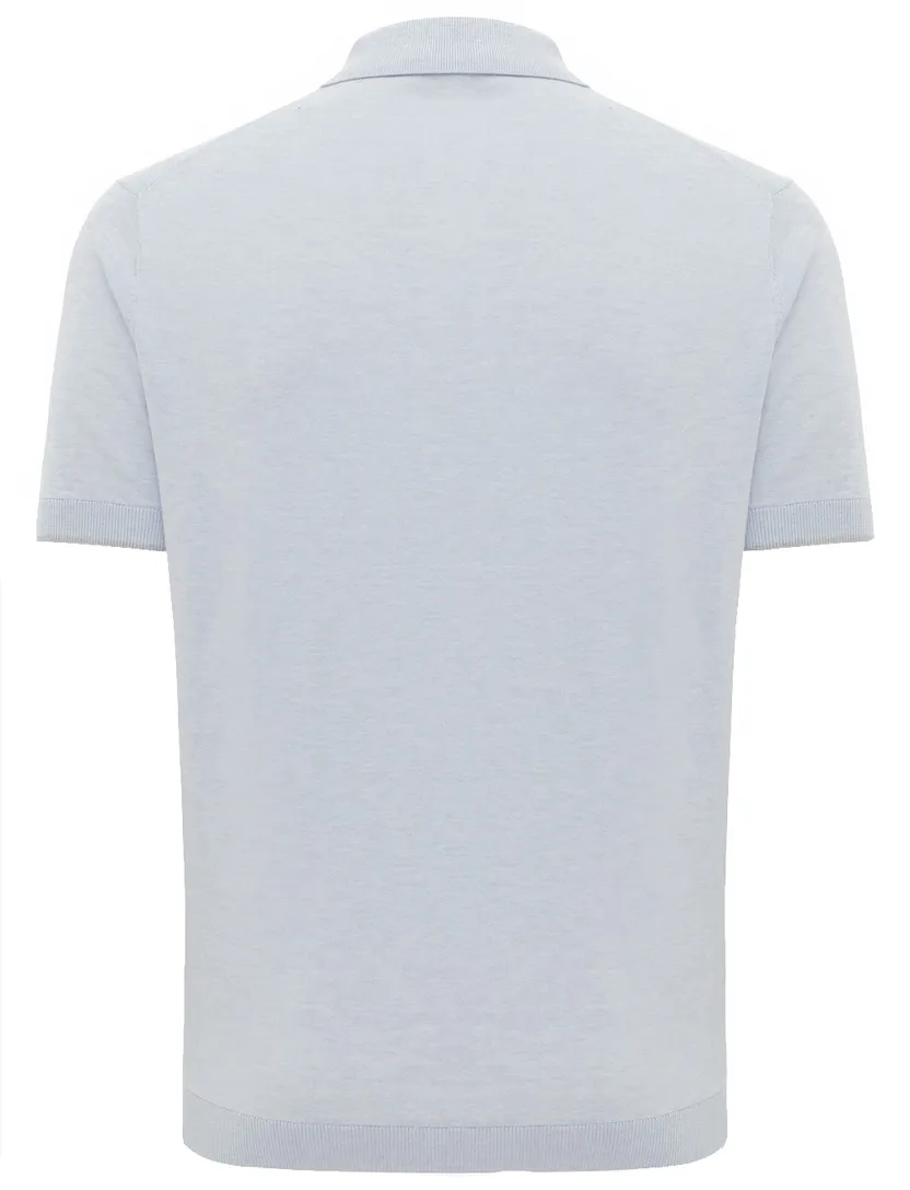 Lichtblauw poloshirt Gentiluomo gemeleerd