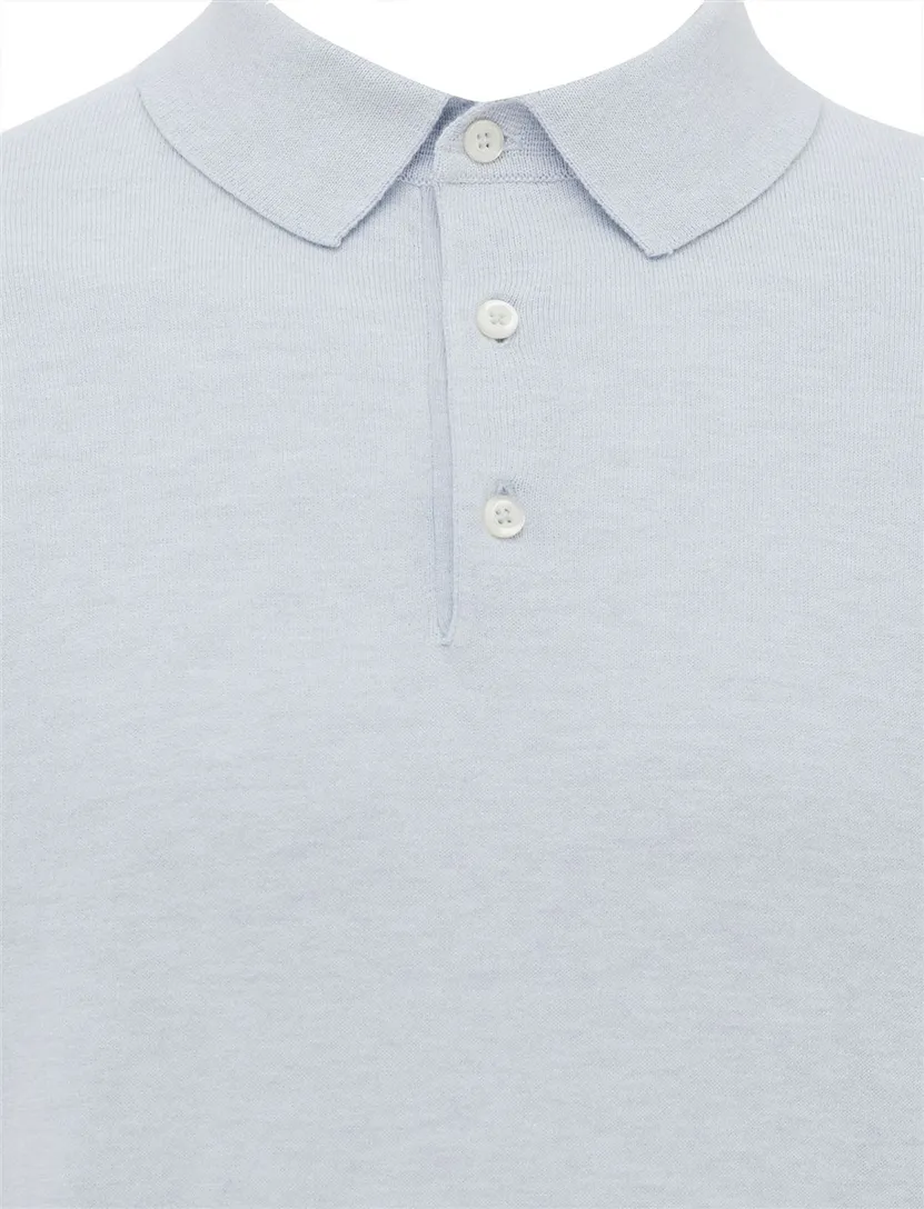 Lichtblauw poloshirt Gentiluomo gemeleerd