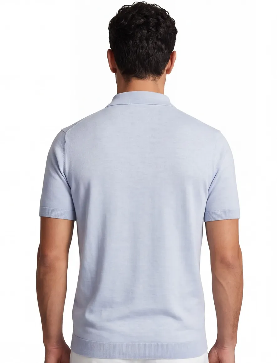 Gentiluomo poloshirt lichtblauw gemeleerd normale fit