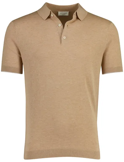 Gentiluomo Lichtbruin poloshirt Gentiluomo katoen