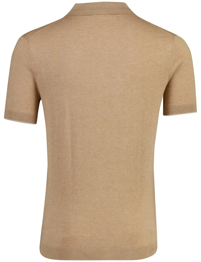 Lichtbruin poloshirt Gentiluomo katoen