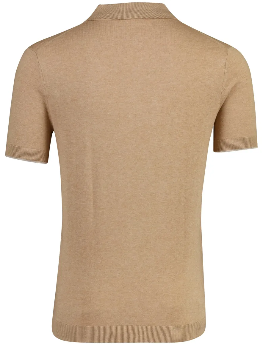 Poloshirt Gentiluomo lichtbruin katoen