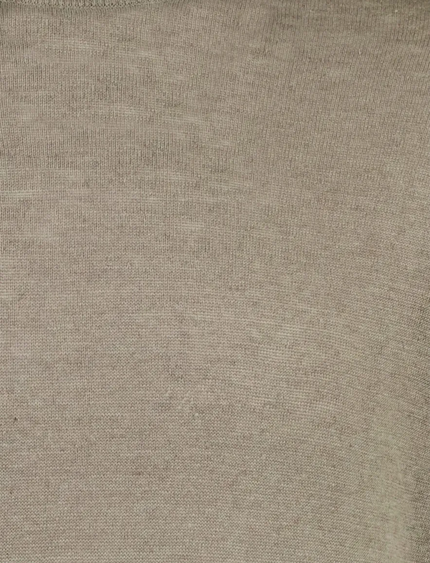 Trui Gentiluomo khaki gemeleerd linnen