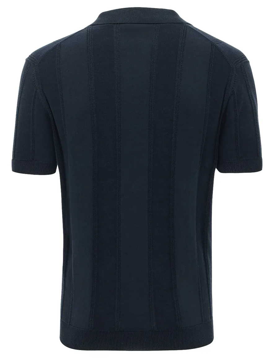 Gentiuluomo poloshirt v hals donkerblauw