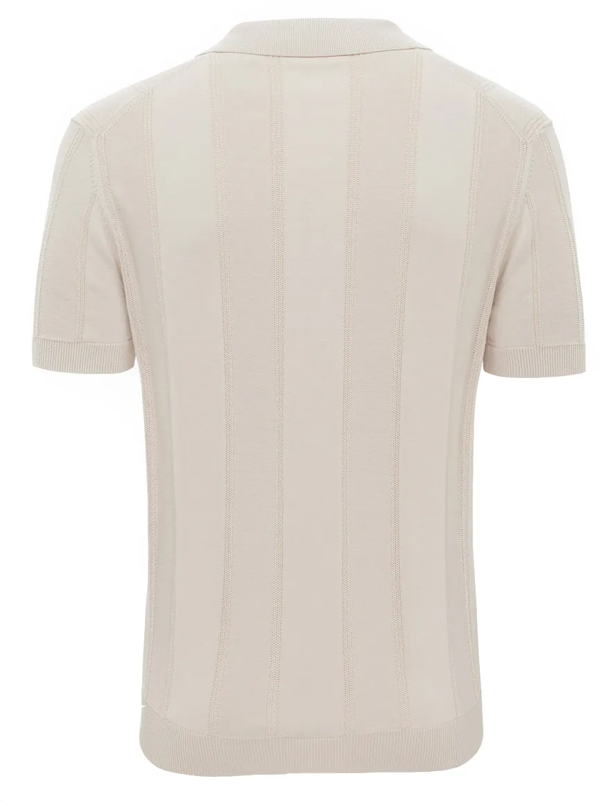 Gentiuluomo poloshirt v hals beige