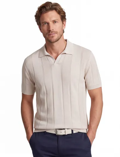 Gentiluomo Gentiuluomo poloshirt v hals beige