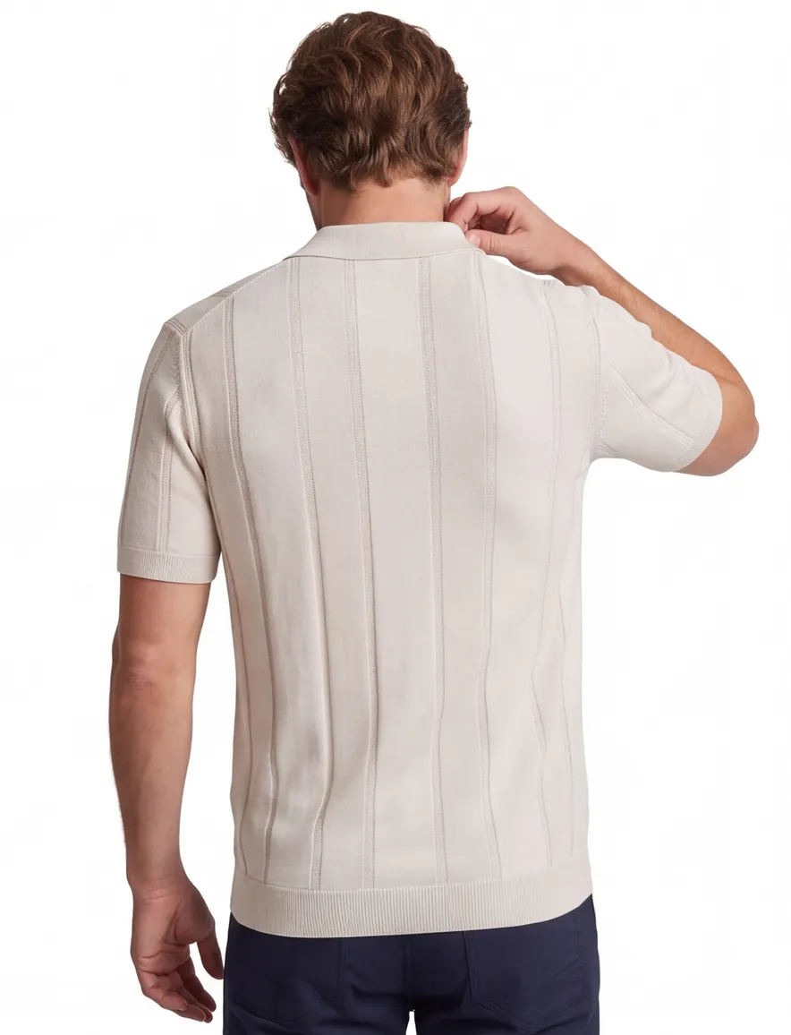 Gentiuluomo poloshirt v hals beige