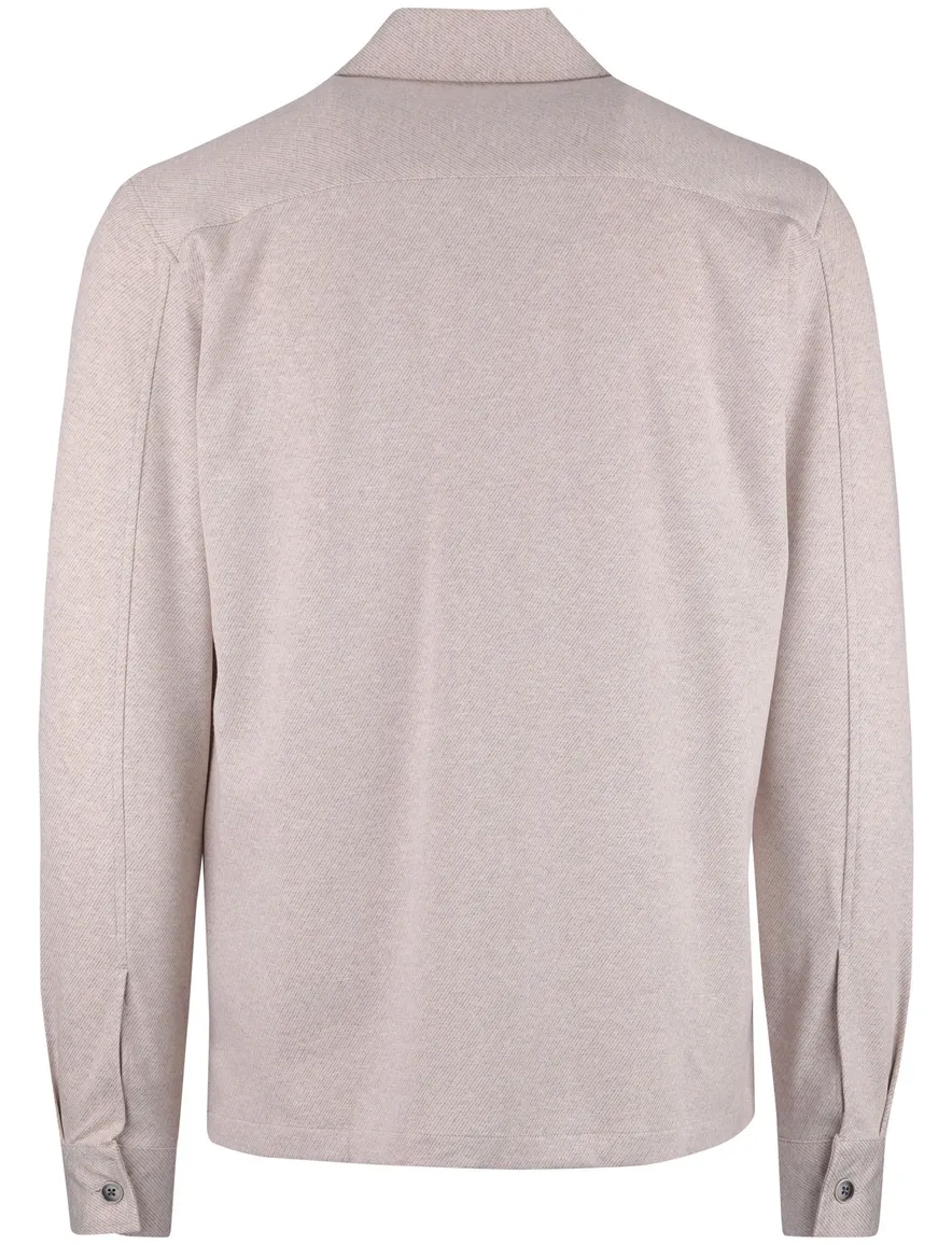 beige overshirt gemeleerd Gentiluomo normale fit