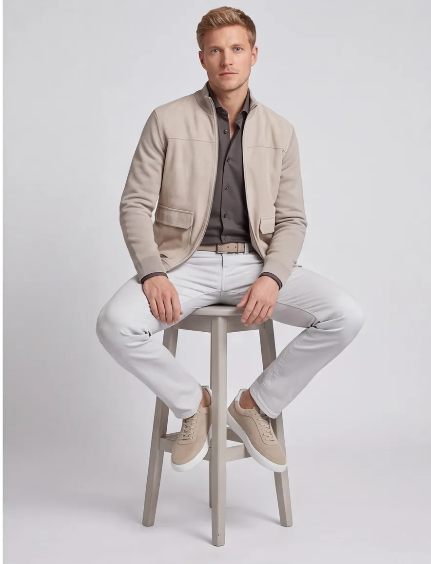 Gentiluomo beige vest normale fit