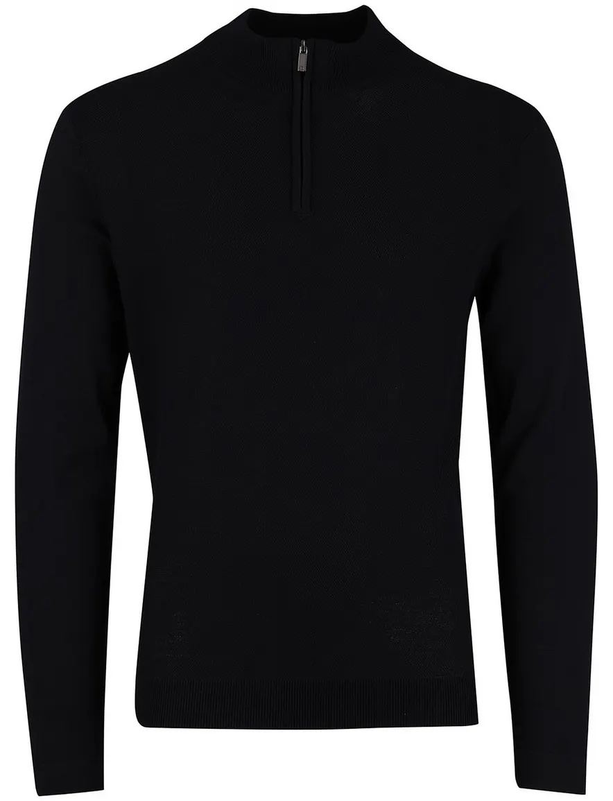 Gentiluomo Half zip trui donkerblauw