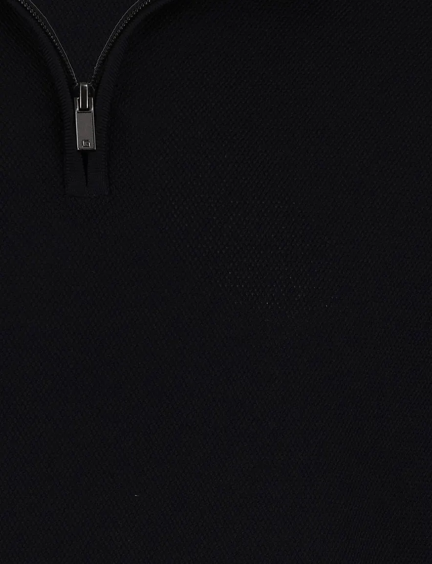 Gentiluomo Half zip trui donkerblauw