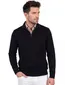 Zwarte half zip trui Gentiluomo structuur