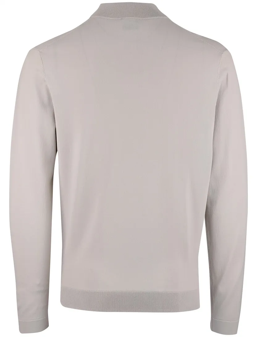 Half zip trui Gentiluomo beige textuur
