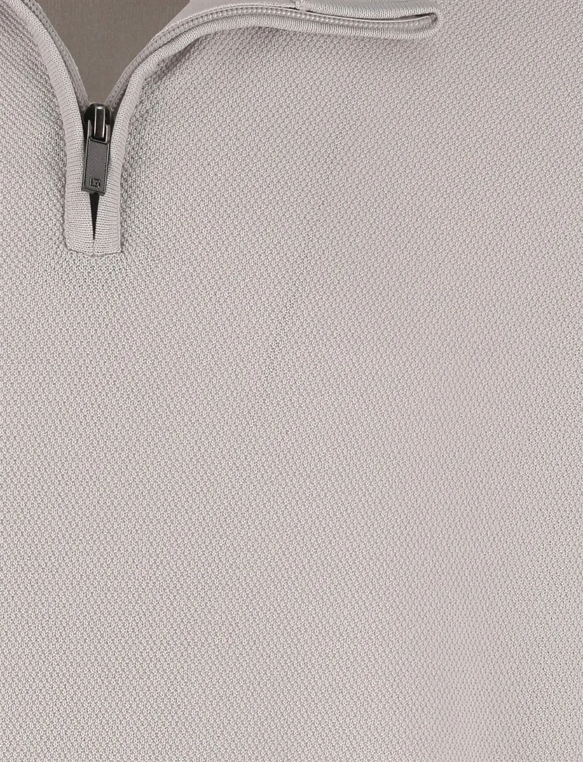 Half zip trui Gentiluomo beige textuur