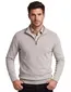Gentiluomo half zip trui greige
