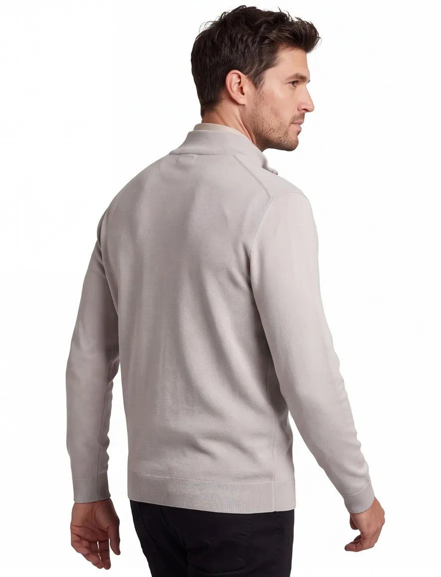 Beige half zip trui Gentiluomo structuur