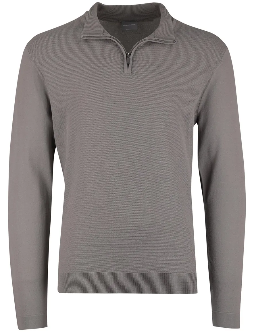 Gentiluomo half zip trui antraciet gebreid