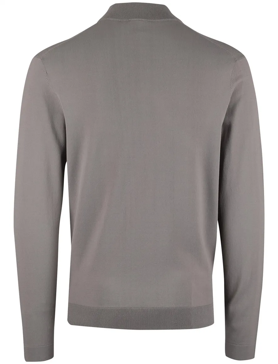 Gentiluomo half zip trui antraciet gebreid