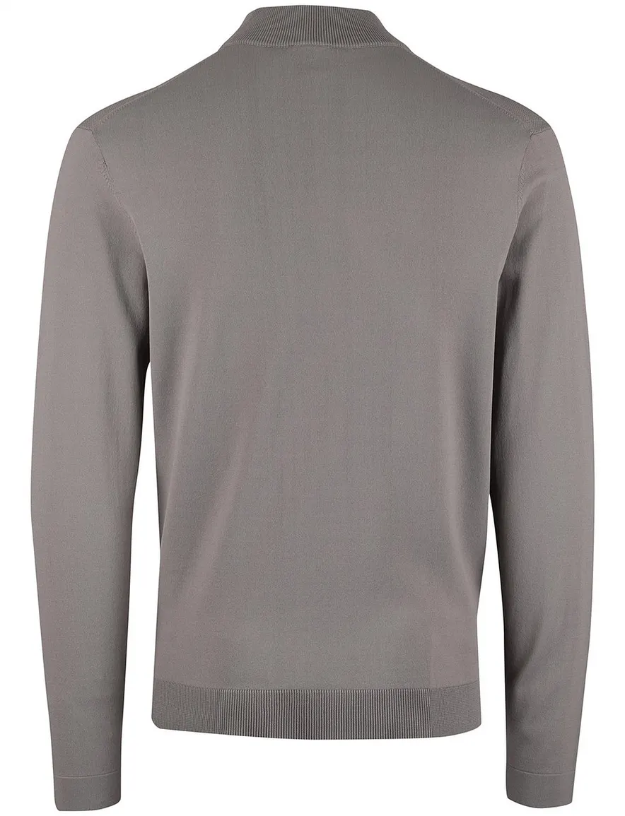 Gentiluomo half zip trui bruin