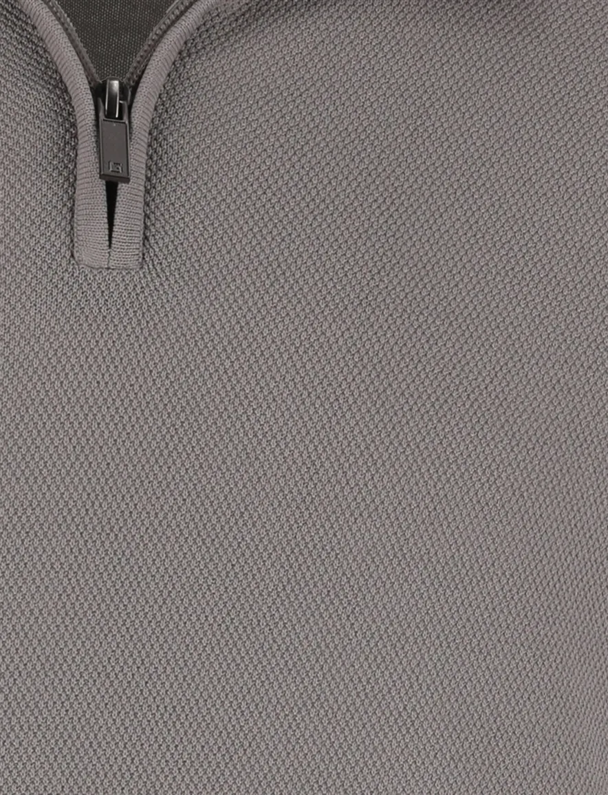 Gentiluomo half zip trui antraciet gebreid