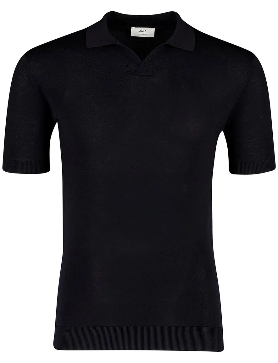 Gentiluomo Polo donkerblauw v hals