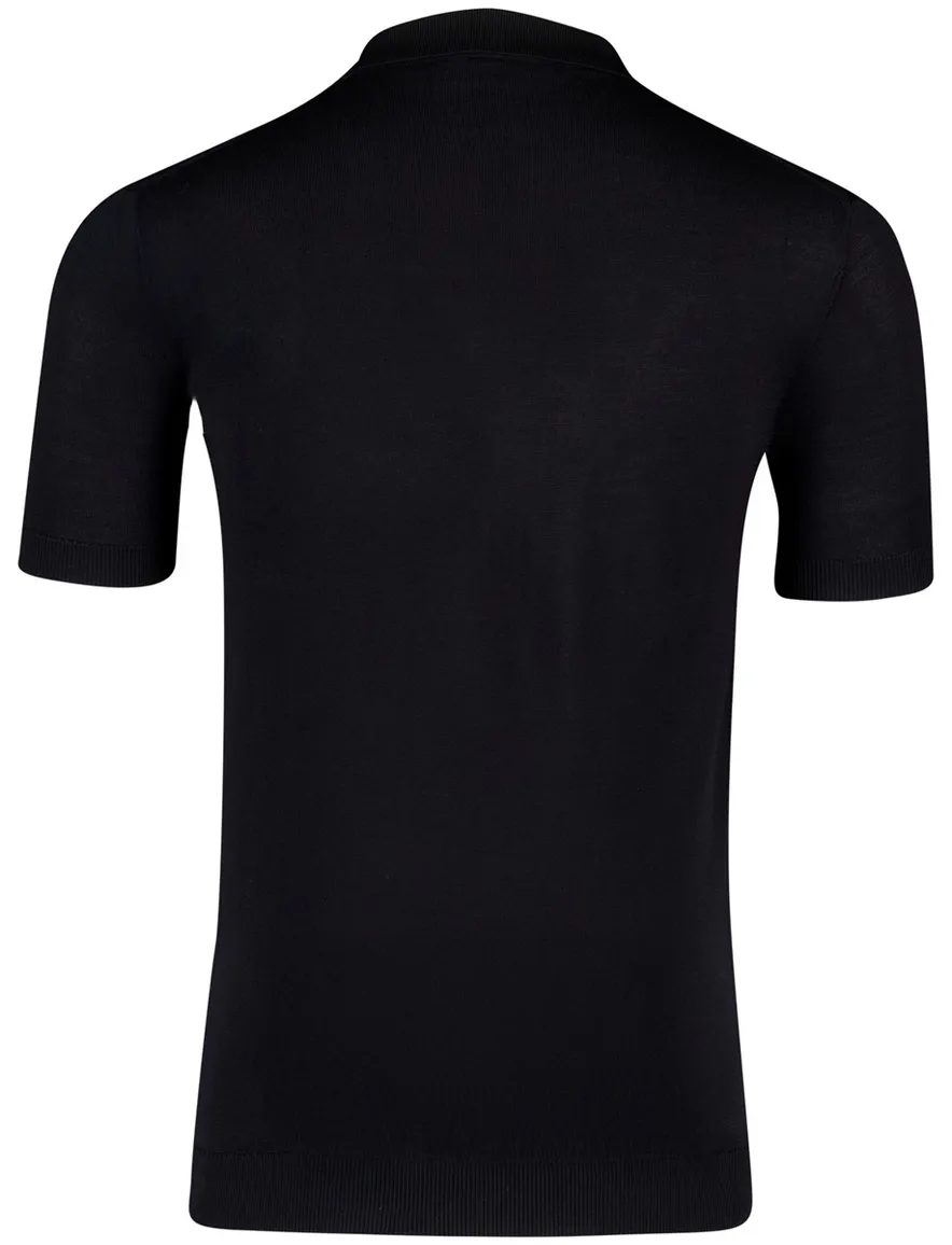 Gentiluomo poloshirt gebreid donkerblauw