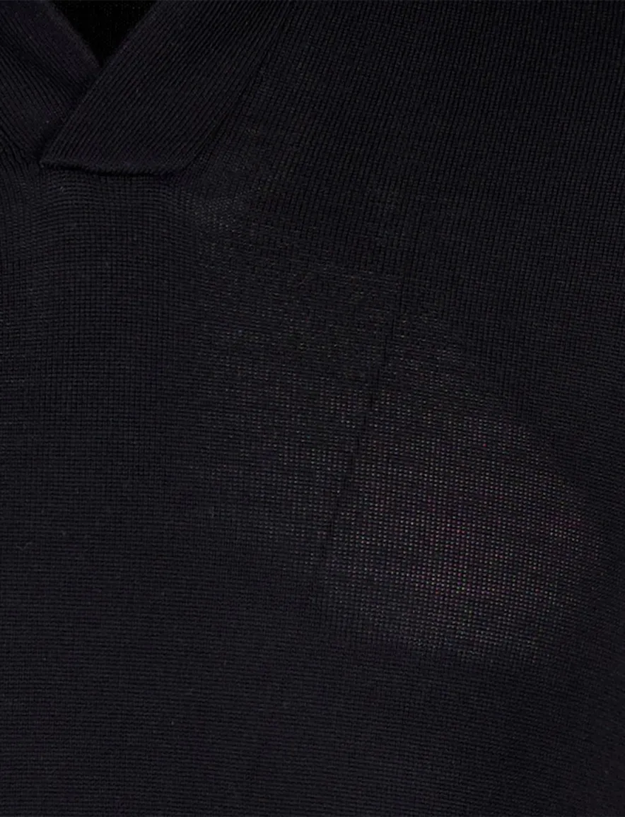 Gentiluomo poloshirt gebreid donkerblauw