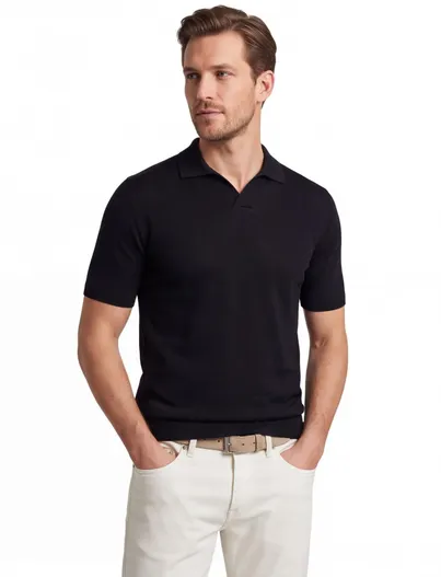 Gentiluomo Gebreid poloshirt Gentiluomo donkerblauw