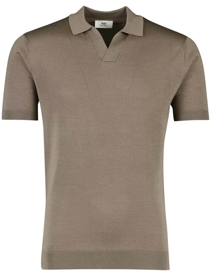 Gentiluomo polo bruin v-hals