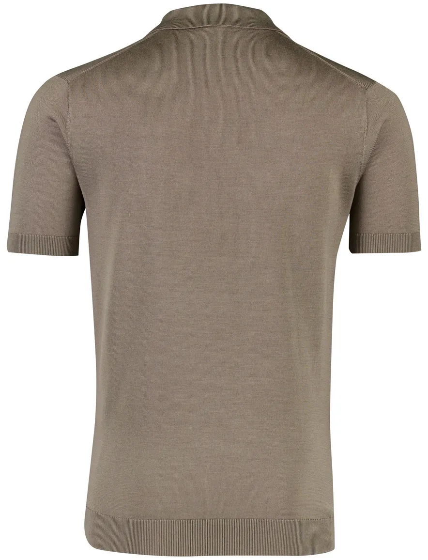 Gentiluomo polo bruin v-hals