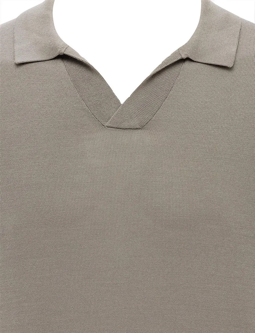 Gentiluomo polo bruin v-hals