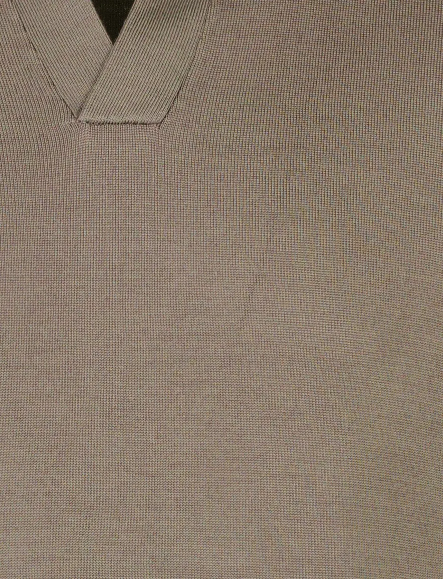 Gentiluomo polo bruin v-hals