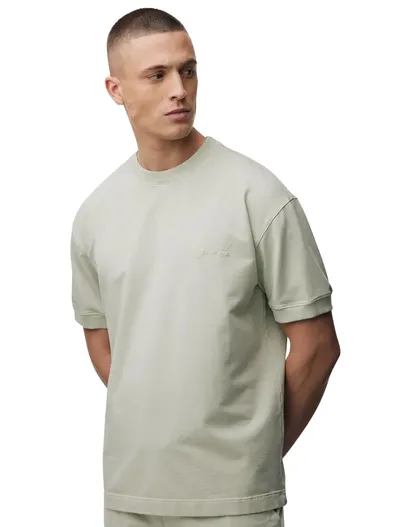Genti Genti t-shirt groen ronde hals effen