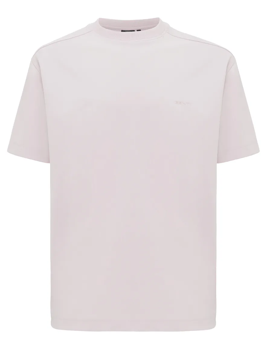 Genti t-shirt roze effen wijde fit