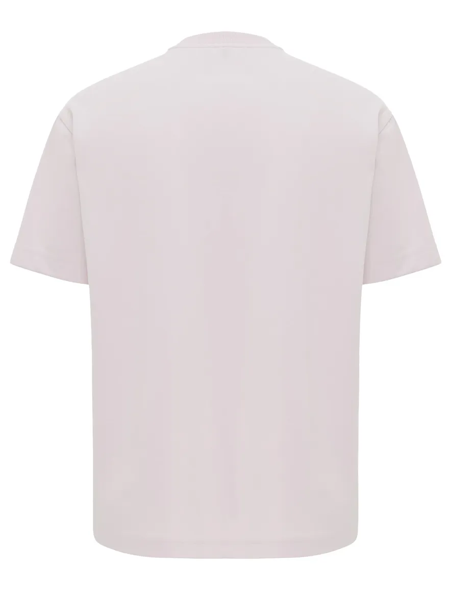 Genti t-shirt roze effen wijde fit