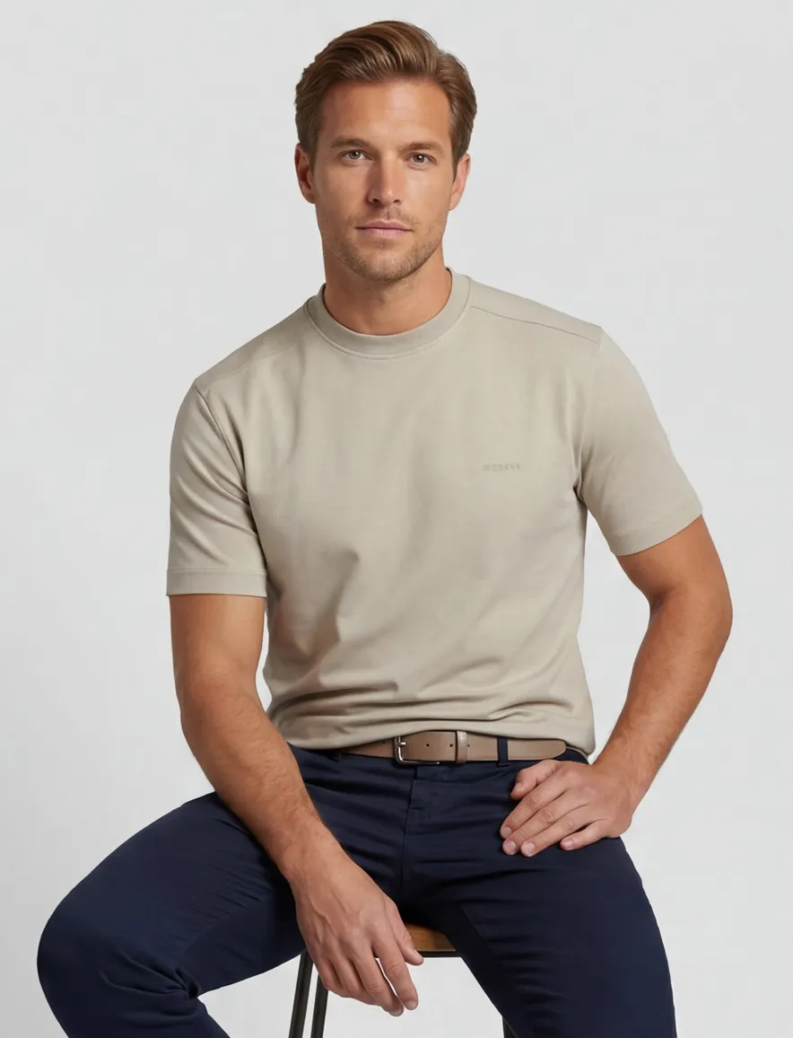 Genti T-shirt beige basic