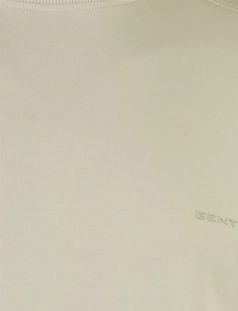 T-shirt Genti beige ronde hals korte mouwen