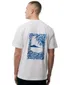 Genti T-shirt wit blauwe backprint