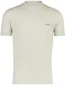 T-shirt beige Genti ronde hals backprint bloemen groen
