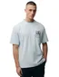 T-shirt Genti lichtblauw effen ronde hals