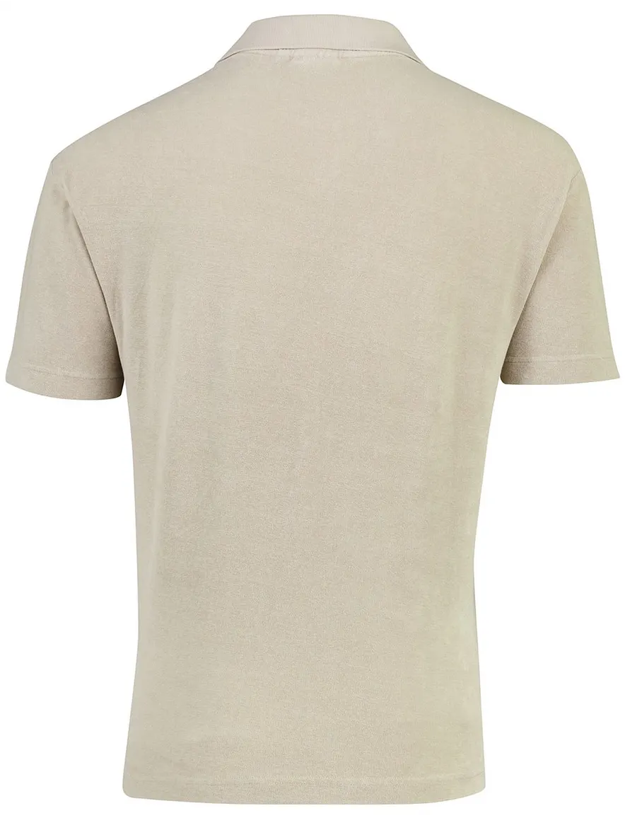V-hals beige polo Genti regular fit