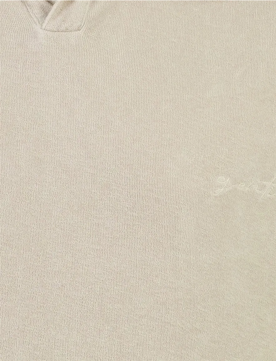 V-hals beige polo Genti regular fit