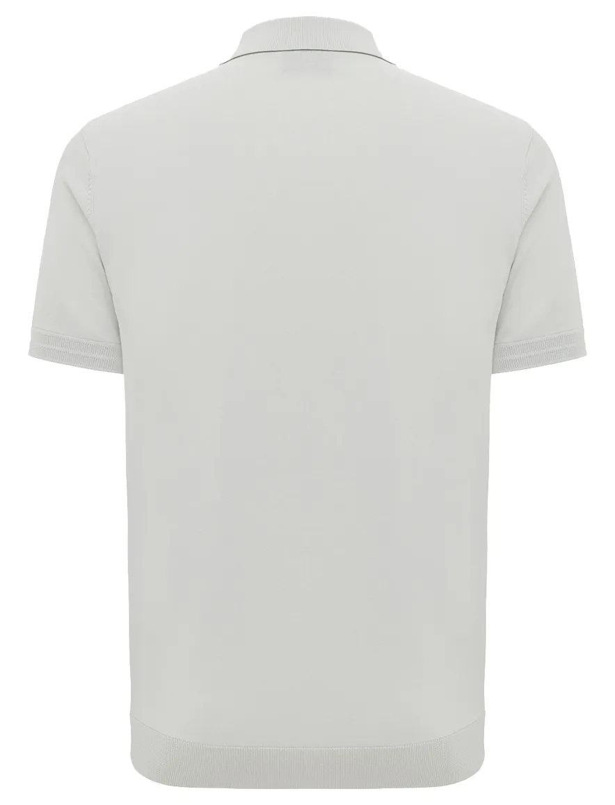 Beige poloshirt Genti 2 knoops normale fit