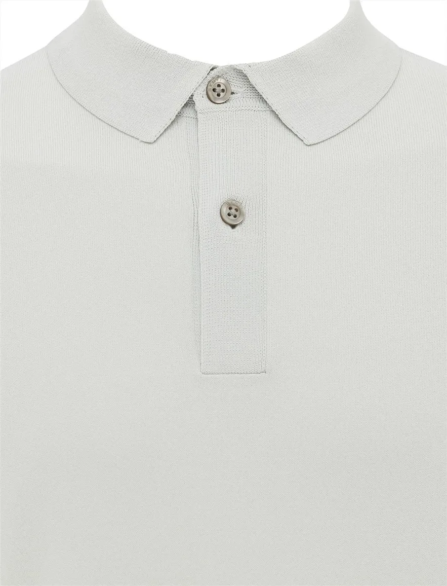 Beige poloshirt Genti 2 knoops normale fit