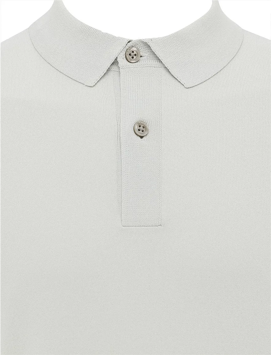 Beige poloshirt Genti 2 knoops normale fit